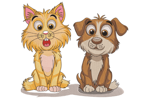 Adorable Cat and Dog Duo