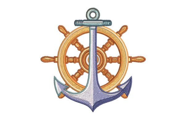 Anchor and Ship Wheel