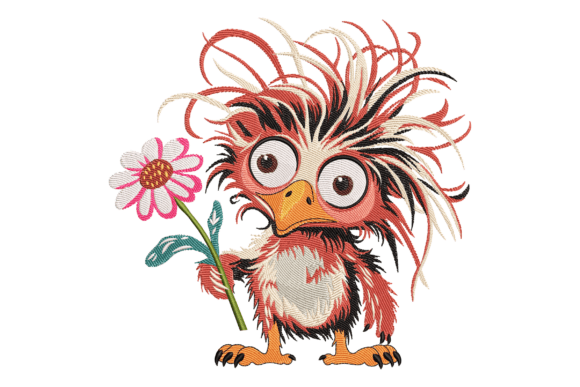 Crazy Chicken with Flower