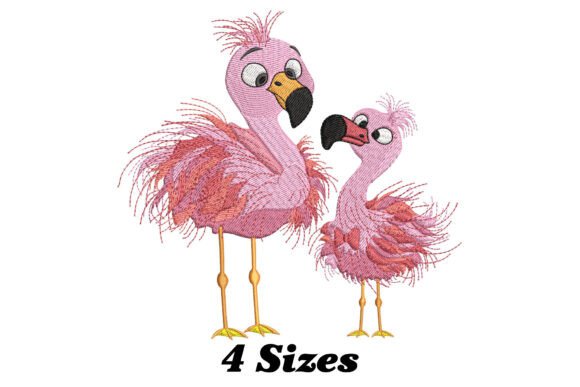 Crazy Flamingo Couple: A Playful Holiday Embroidery Pick