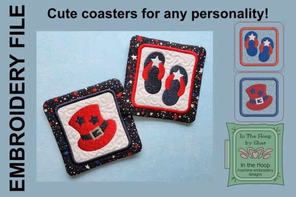 Flip Flops Hat Coasters