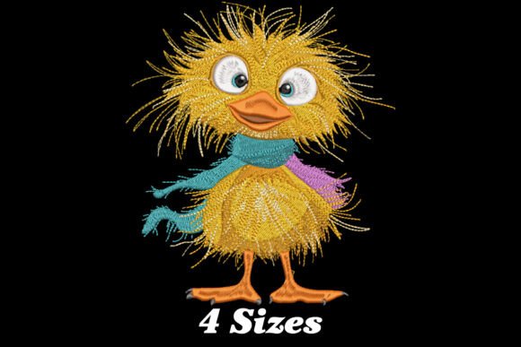 Frazzled Bird Embroidery Design