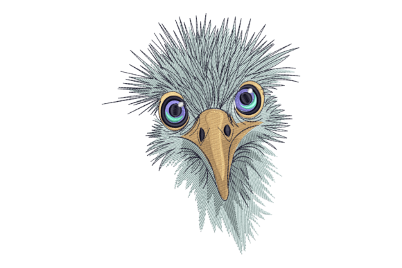 Funny Bird Face: A Playful Yet Polished Embroidery Design
