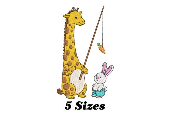 Funny Giraffe and Rabbit Embroidery Design Review