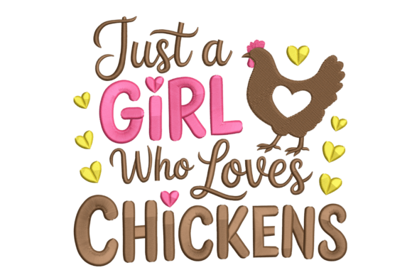 Girl Who Loves Chickens – Cute Farm