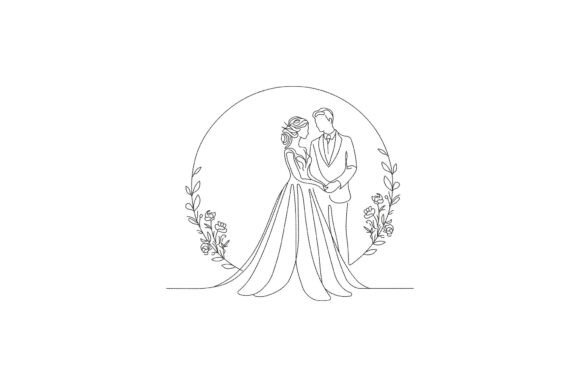 Groom and Bride Wedding Line