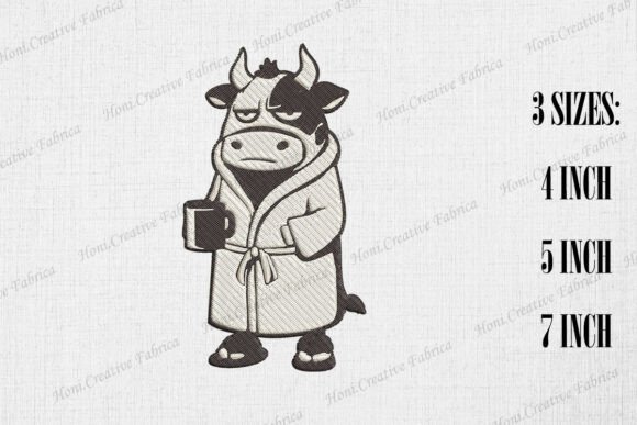 Grumpy Cow in Bathrobe