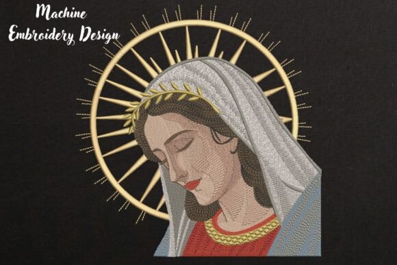 Holy Virgin Mary on Black