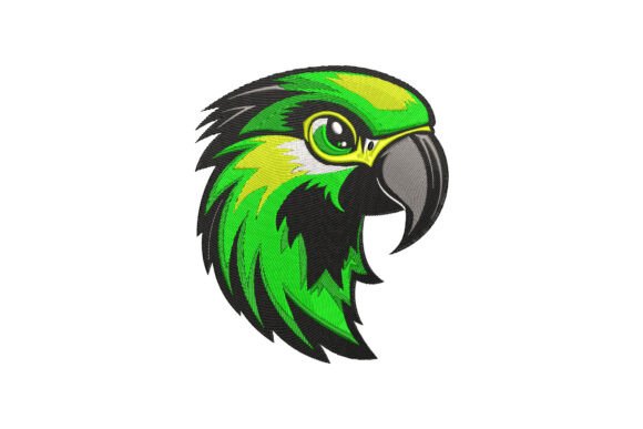Parrot Head: A Bright, Bold Embroidery Design That Delivers