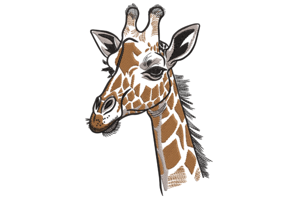 Realistic Giraffe Head