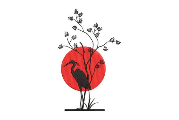 Stork with Moon: A Thoughtful Embroidery Design Review